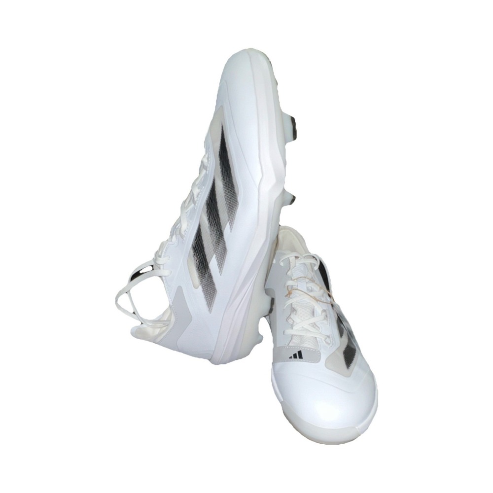 7N3adidas Adizero Impact White Silver Black Baseball Cleats US Size 14 Medium DM